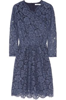 Carven Lace and Cotton Twill Dress - Lyst