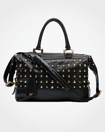 Diane Von Furstenberg Drew Studded Satchel - Lyst
