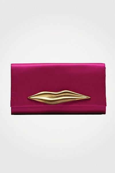 Diane Von Furstenberg Carolina Lip Clutch in Purple (fuchsia) - Lyst