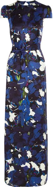 Erdem Aurelia Printed Silksatin Gown - Lyst