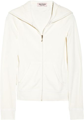 Juicy Couture Cottonblend Velour Hooded Top - Lyst