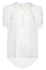 Mango Mango Peter Pan Collar Blouse Off White