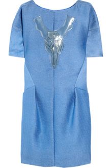 Marni Rubberappliquéd Woven Shift Dress - Lyst