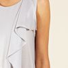 Oasis Dip Hem Metallic Shell in Silver - Lyst