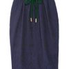 Preen Elfie Crepe and Brocade Skirt in Blue (navy) - Lyst