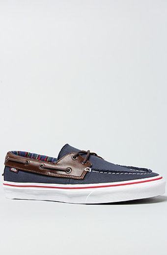 Vans The Zapato Del Barco Boat Shoe in Dress Blue - Lyst