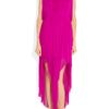 Willow Draped Silk Tulle Dress in Pink (magenta) - Lyst