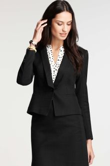 Ann Taylor Ponte Paneled Textured Stretch Cotton Jacket - Lyst