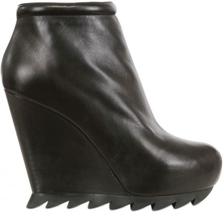 Camilla Skovgaard 120mm Smooth Leather Boot Wedges in Black - Lyst