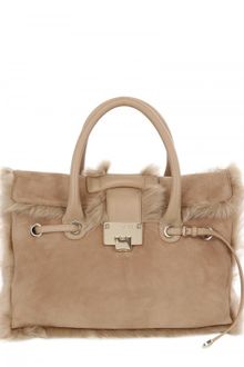 Jimmy Choo Rosalie Shearling Top Handle - Lyst