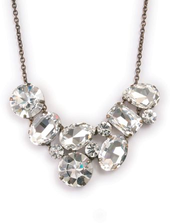 Martine Wester Large Crystal Stone Bib Necklace - Lyst