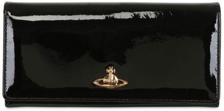 Vivienne Westwood Patent Classic Flap in Black - Lyst