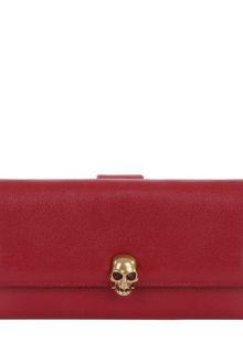 Alexander McQueen Cherry City Leather Skull Charm Wallet - Lyst