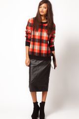 ASOS Collection Asos Pencil Skirt in Leather