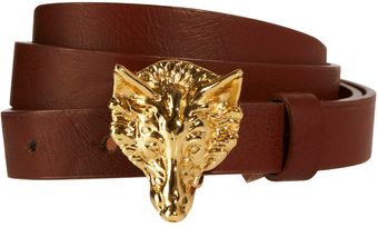 Asos Fox Buckle Skinny Waist Belt - Lyst