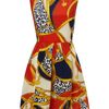 Ax Paris Ax Paris Chain Print Sleeveless Dress in Red - Lyst