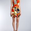 Ax Paris Ax Paris Chain Print Sleeveless Dress in Red - Lyst