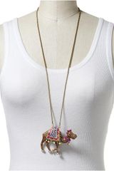 Betsey Johnson Camel Long Pendant Necklace