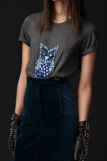 Burberry Prorsum Beaded Owl Tshirt - Lyst