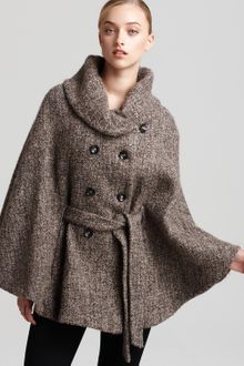 Calvin Klein Tweed Cape - Lyst