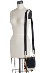  The Studded Eden Two Tone Python Crossbody in Blackwhite