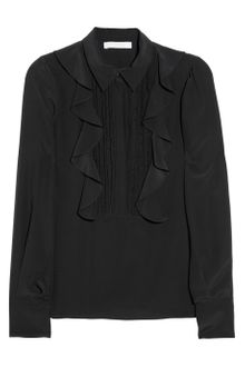 Chloé Ruffled Silk Crepe De Chine Blouse - Lyst