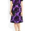 Christopher Kane Leathertrimmed Flocked Tulle Dress in Purple - Lyst