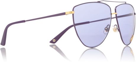 Gucci Ladies S Aviator Sunglasses in Gold - Lyst