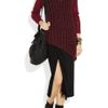 Helmut Lang Chunky Openknit Woolblend Sweater in Red (bordeaux) - Lyst