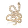 Ileana Makri Snake 18karat Rose Gold Diamond Ring in White (snake) - Lyst
