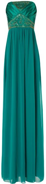 Jane Norman Satin Bead Pleat Maxi - Lyst