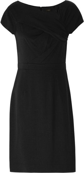 J.Crew Origami Pleated Wool Crepe Dress - Lyst