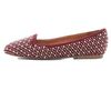 Jeffrey Campbell Martini Suede Studded Loafers in Red (wine) - Lyst