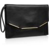 Lanvin Miss Sartorial Leather Wristlet Clutch in Black - Lyst