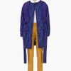 Matthew Williamson Indigo Leather Trim Kimono Coat in Blue (indigo) - Lyst