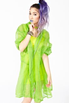 Nasty Gal Slime Time Sheer Jacket - Lyst