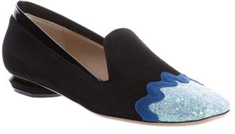 Nicholas Kirkwood Glitter Detail Loafer - Lyst