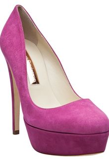 Rupert Sanderson Suede Platform Pump - Lyst
