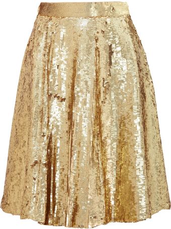 Temperley London Sequined Silk Chiffon Skirt - Lyst