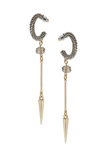 Topshop Mesh Hoop and Spike Earrings - Lyst