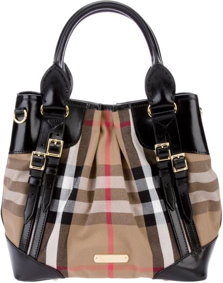 Burberry Strap Detail Tote in Brown (nude) - Lyst