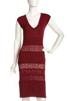 Catherine Malandrino Cap Sleeve Knit Dress Bordeaux - Lyst