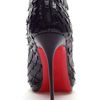 Christian Louboutin Diplonana Leather Peep Toe Ankle Boots in Black - Lyst