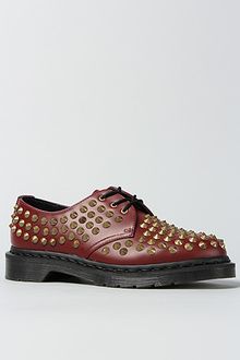 Dr. Martens The Harlen All Stud 3eye Shoe in Cherry Red - Lyst