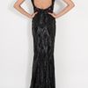 Elie Saab Cap Sleeve Beaded Gown in Black - Lyst