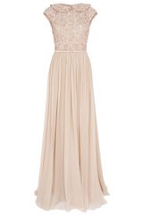 Elie Saab Cap Slb Beaded Top Silk Gown