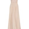 Elie Saab Cap Slb Beaded Top Silk Gown in Pink (gold) - Lyst