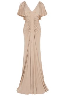 Elie Saab Jersey Dress Cap Sleeves Dress - Lyst