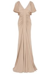 Elie Saab Jersey Dress Cap Sleeves Dress