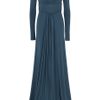 Elie Saab Jersey Gown in Blue - Lyst